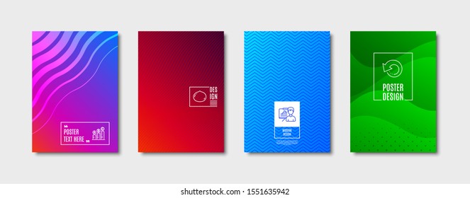 Presentation board sign. Poster design, cover template. Recovery data, Macadamia nut and Graph chart line icons set. Backup info, Vegetarian food, Growth report. Growth chart. Business set. Vector