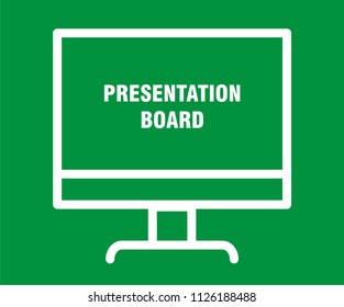 PRESENTATION BOARD VECTOR ICON