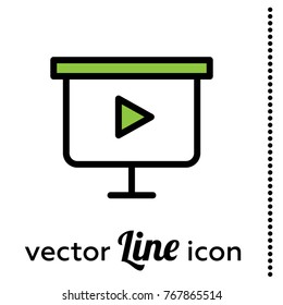 presentation board vector icon