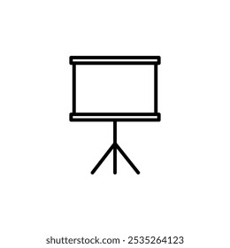 Presentation Board vector icon. Editable black stroke.