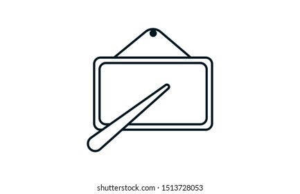 
Presentation board vector icon flat style graphical symbol.