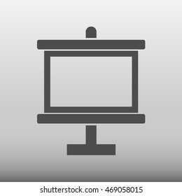 Presentation Board Vector Icon Illustration