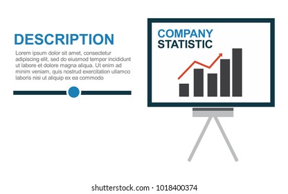 presentation board vector illustration. vector illustration of business and finance