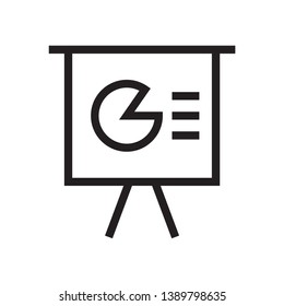 presentation board vector symbol sign, eps 10, color can be changed