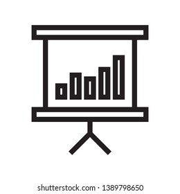 presentation board vector symbol sign, eps 10, color can be changed