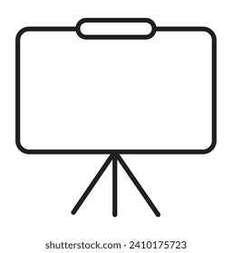 tablero de presentación con placa blanca e ilustración vectorial de borde de madera plana