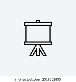 Presentation boardline vector icon. EPS 10