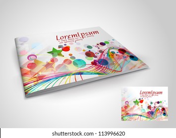 Presentation of booklet design content background. editable vector illustration