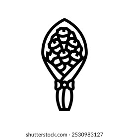presentation bouquet flower line icon vector. presentation bouquet flower sign. isolated contour symbol black illustration