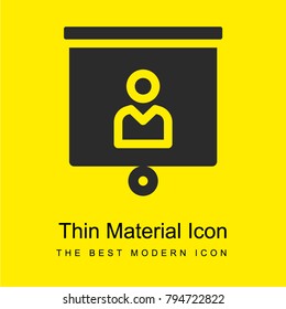 Presentation bright yellow material minimal icon or logo design