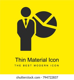 Presentation bright yellow material minimal icon or logo design