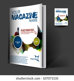 Presentation of brochure cover design template., vector illustration.