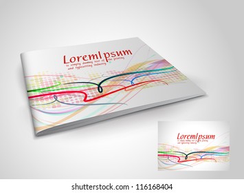Presentation of brochure cover design template., vector illustration.