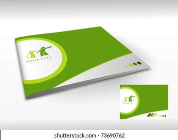 Presentation of brochure cover design template., vector illustartion.