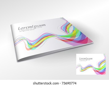 Presentation of brochure cover design template., vector illustartion.