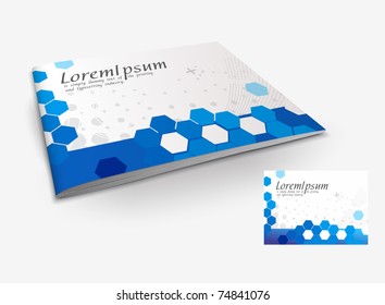 Presentation of brochure cover design template., vector illustartion.