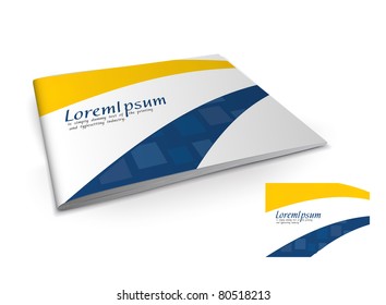 Presentation of brochure cover design template., vector illustartion.