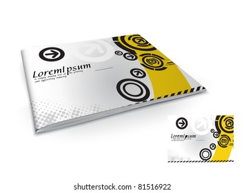 Presentation of brochure cover design template., vector illustartion.