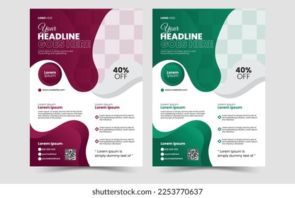 Presentación y folleto Menú de Comida de Volante, Diseño Estándar, Empresarial, Ilustración vectorial, Aviso de negocios, Plantilla de diseño de volante, Moderno Corporativo, Volante de comida moderna,