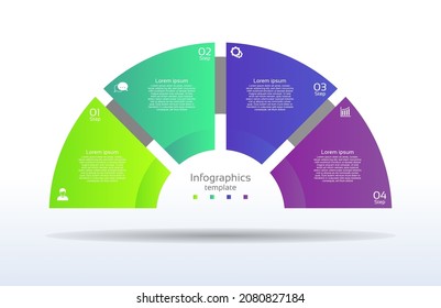 Presentation business abstract background infographic template colorful with 4 step