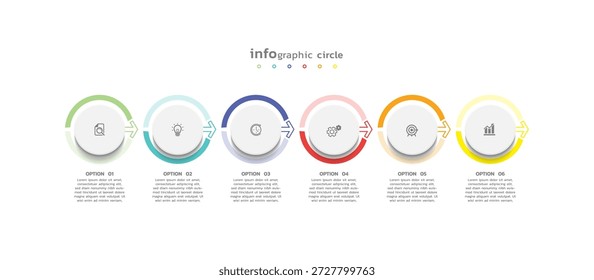 Plantilla de infografía de fondo abstracto de negocios de presentación colorida