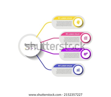 Presentation business abstract background infographic template colorful with 4 step