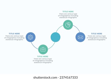 Presentation Business Circle Infographic Template With 4 Step Elements Vector Illustration