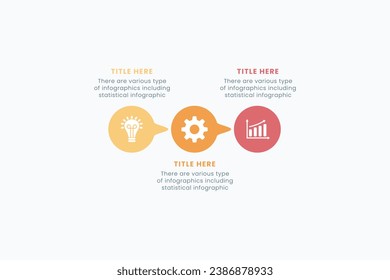 Presentation Business Circle Infographic Template With 3 Step Elements Vector Illustration
