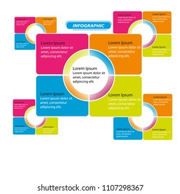 Presentation business or Education infographic template with 4 options. vector template for presentations, data visualization, layouts, annual reports, web design.