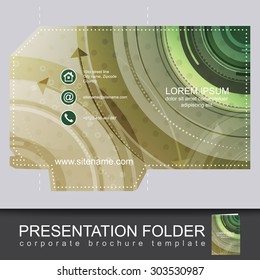 Presentation business folder, corporate brochure template/design for your corporate promotion/vector illustration