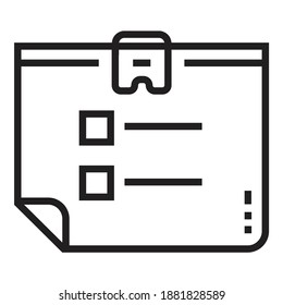 Presentación Lista De Objetivos De Negocio Icono Plano Aislado En Fondo Blanco