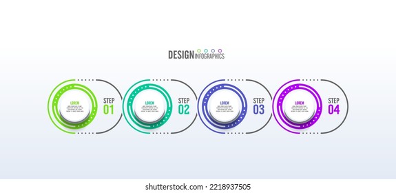 Presentation business infographic circle design template