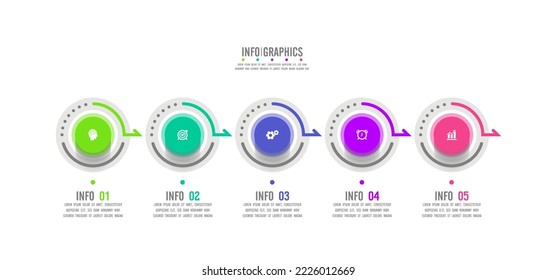 Plantilla de diseño de infografía de negocios de presentación