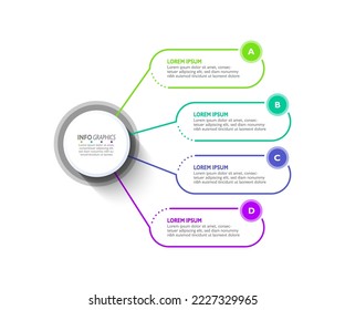 Plantilla de diseño de infografía de negocios de presentación