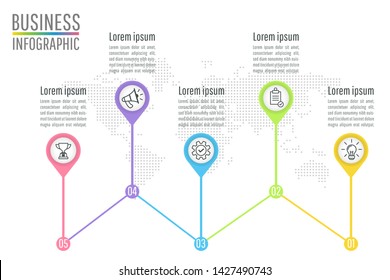 Presentation business infographic design vector and marketing icons can be used for web design, workflow layout, annual reportdiagram. eps 10 vector.