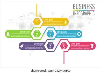 Presentation business infographic design vector and marketing icons can be used for web design, workflow layout, annual reportdiagram. eps 10 vector.