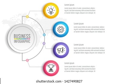 Presentation business infographic design vector and marketing icons can be used for web design, workflow layout, annual reportdiagram. eps 10 vector.
