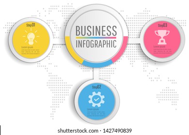 Presentation business infographic design vector and marketing icons can be used for web design, workflow layout, annual reportdiagram. eps 10 vector.