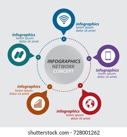 Presentation business infographic with number, steps, options or processes. Can be used for diagram, workflow layout, banner, web design. EPS10 Vector templates.