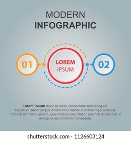 Presentation business infographic template with 2 options. Vector illustration.