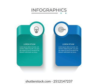 Presentation business infographic template with 2 options