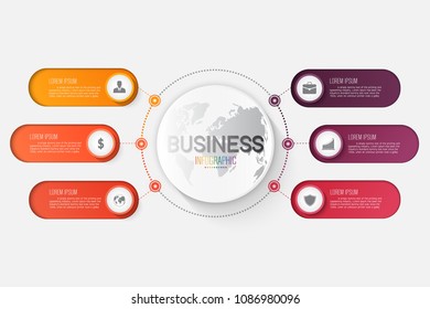 Presentation business of infographic template.