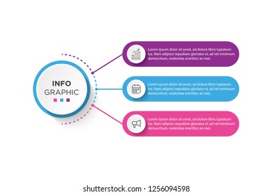 Presentation business infographic template with 3 options. Vector illustration