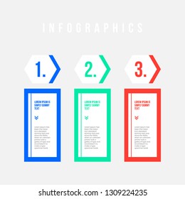 Presentation business infographic template with 3 options