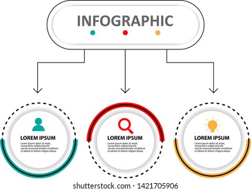 Presentation business infographic template with 3 options