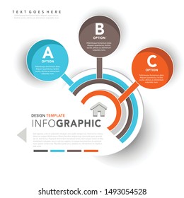 Presentation business infographic template with 3 options. Vector illustration