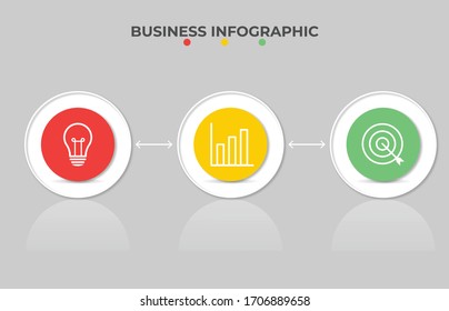 Presentation business infographic template with 3 options. Vector illustration