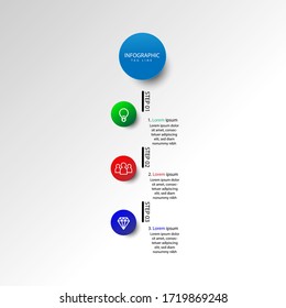 Presentation business infographic template with 3 options. Vector illustration.