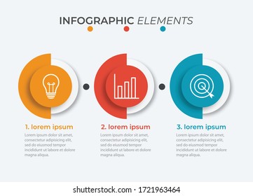 Presentation business infographic template with 3 options