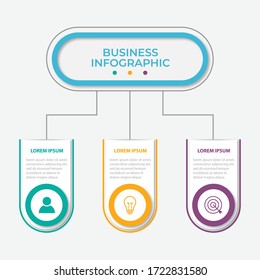 Presentation business infographic template with 3 options. Vector illustration.